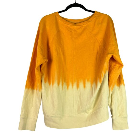🟣🟣 Athleta Womens Yellow Longsleeve Crewneck Sweatshirt Size Large - Picture 2 of 8